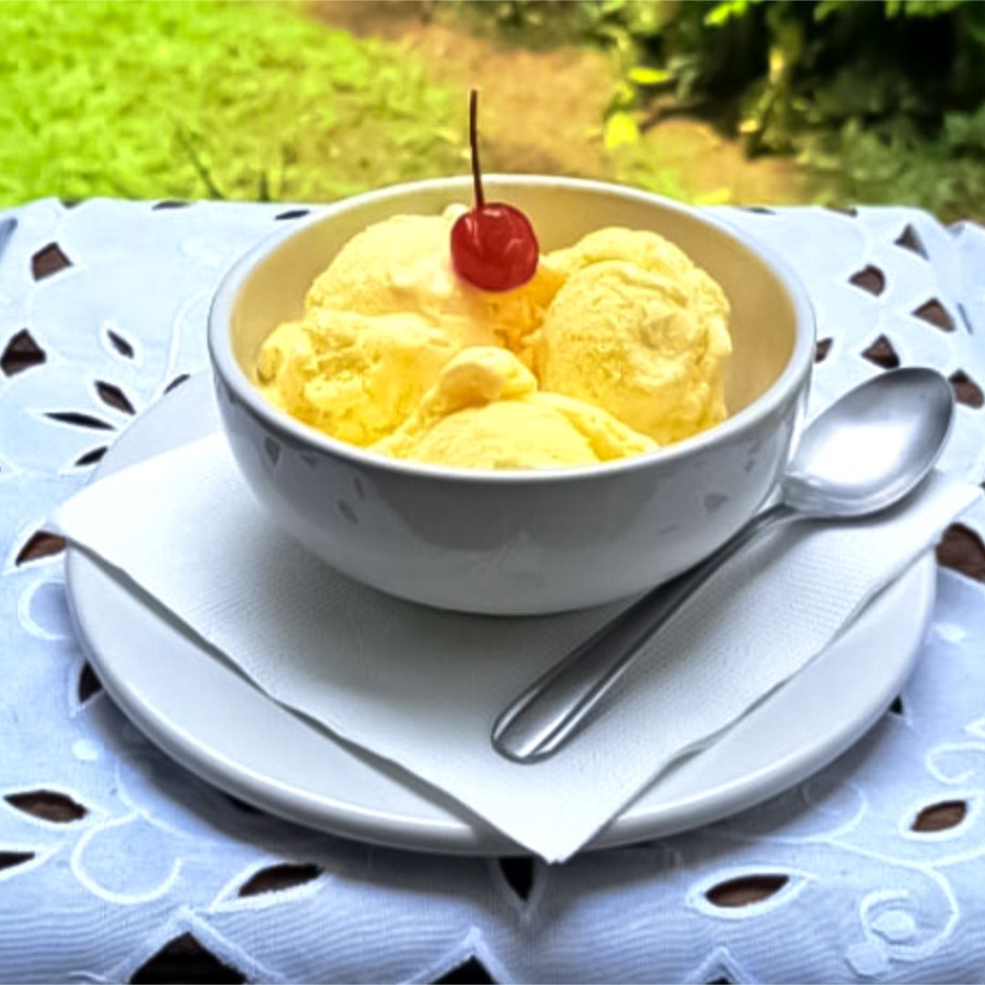 Cocada ao Forno com Sorvete Bistrô Maria do Dirceu, Piacatuba